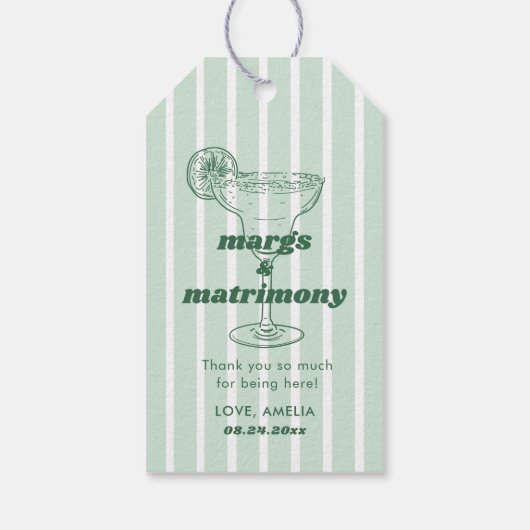 マルクス&マトリクスレトロバチェロレッテブライダルシャワー ギフトタグ (裏面)