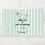 マルクス&マトリクスレトロバチェロレッテブライダルシャワー リキュールボトルラベル (シングルラベル)