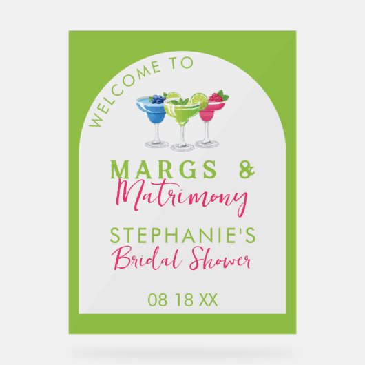 マルクス&マトリクスレトロブライダルシャワー アクリルサイン (正面)