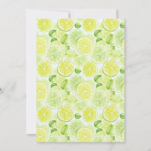 マルクス&マトリモングリーンライムブライダルシャワー 招待状 (裏面)