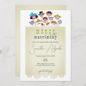 マルクス&マトリモンメキシカンフィエスタカップルシャワー 招待状 (正面/裏面)