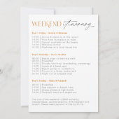 マルクス&結婚バチェロレッテ週末の日程 招待状 (裏面)