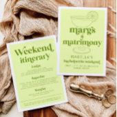 マルクス&結婚バチェロレッテ週末の日程 招待状