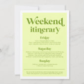 マルクス&結婚バチェロレッテ週末の日程 招待状 (裏面)