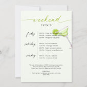 マルクス&結婚バチェロレッテ週末の日程 招待状 (裏面)