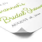 マルクス&結婚ライムブライダルシャワーウェルカムサイン ポスター (角)