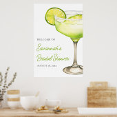 マルクス&結婚ライムブライダルシャワーウェルカムサイン ポスター (キッチン)