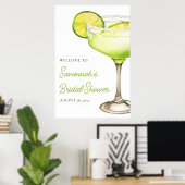 マルクス&結婚ライムブライダルシャワーウェルカムサイン ポスター (ホームオフィス)
