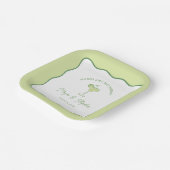 "マルクス&結婚"シンプルライムマルガリータ結婚ズ ペーパープレート (傾斜あり)