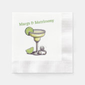 マルクス&結婚 縁ありカクテルナプキン (正面)