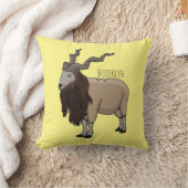 マルクホールヤギ漫画イラストレーション クッション (ブランケット)