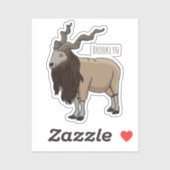 マルクホールヤギ漫画イラストレーション シール (シート)