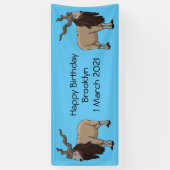 マルクホールヤギ漫画イラストレーション 横断幕 (縦)