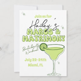 マルグとマトリモニーの独身最後の女友達パーティーのお誘い行程 招待状