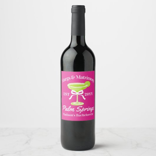 マルグとマリッジ バチェロレッテパーティー ワインラベル (正面)