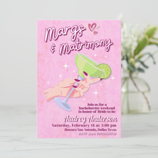 マルグとマリッジ - 花嫁の最後の週末 招待状 (スタンド正面)