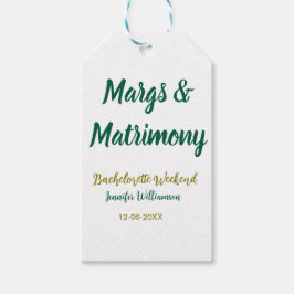 マルグと結婚式の名前の日、バチェロレッテパーティーの追加 ギフトタグ