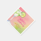 マルグアンドマトリモンスカクテルブライダルシャワー スタンダードカクテルナプキン (角)