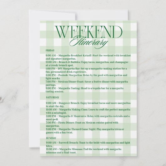 マルグスと結婚バチェロレッテの旅程 招待状 (裏面)