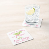 マルグスアンドマトリモンマルガリータバチェロレッテ スクエアペーパーコースター (インサイチュ)