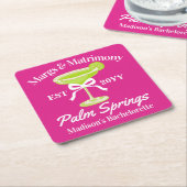 マルグスアンドマトリモンマルガリータバチェロレッテ スクエアペーパーコースター (アングル)