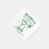 マルグスアンド婚姻ビーチバチェロレッテ スタンダードカクテルナプキン (角)