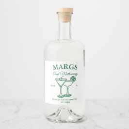 マルグスアンド婚姻ビーチバチェロレッテ リキュールボトルラベル