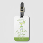 マルグスパーソナライズされた結婚バチェロレッテ週末 ラゲッジタグ (正面縦)