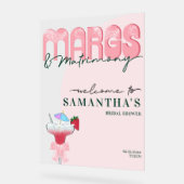 マルグスマトリモニティーテキラバッハブライダルシャワーウェルカム アクリルサイン (傾斜)