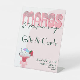 マルグスマトリモニティーテキラバッハブライダルシャワーウェルカム 台座サイン