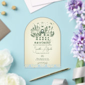 マルグスマトリモニースカルメキシカンフィエスタカップルのシャワー アクリル招待状 (インサイチュ (ウェディング))