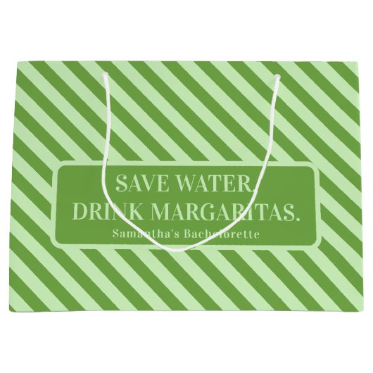 マルグスマトリモニーテキーラブライダルシャワーバチェロレッテ ラージペーパーバッグ (正面)