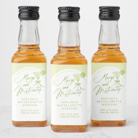 マルグスマトリモニーパーソナライズされたバチェロレッテ リキュールボトルラベル (ボトル)