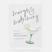 マルグスモダンマトリモンカクテルブライダルシャワー アクリルサイン (正面)