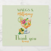 マルグス アンド マトリモニー テキーラ & フィエスタ ブライズメイド スパークリングワインラベル (シングルラベル)