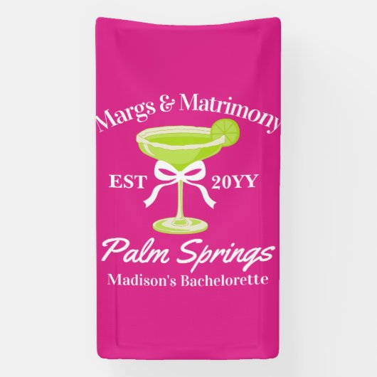 マルグス アンド マトリモニー マグリタ バチェロレッテ パーティー 横断幕 (縦)