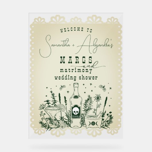 マルグス・マトモニーのスカーレ・フィエスタ カップルシャワー ウェルカム アクリルサイン (正面)