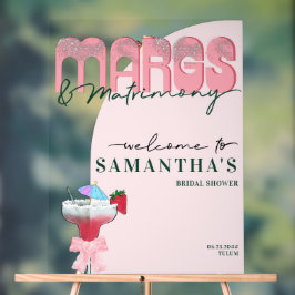 マルグス・マトモニーのテキーラ バック ブライダルシャワー ウェルカム アクリルサイン