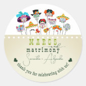 マルグス＆マトリモニー フィエスタ メキシカン カップルシャワー ラウンドシール (正面)