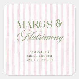 マルグス&マトリモニー ライム マルガリータ ウェディング シャワー スクエアシール