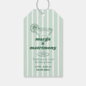 マルグス＆マトリモニー レトロ バチェロレッテ ブライダルシャワー ギフトタグ (裏面)