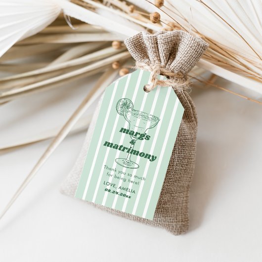 マルグス＆マトリモニー レトロ バチェロレッテ ブライダルシャワー ギフトタグ