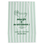 マルグス＆マトリモニー レトロ バチェロレッテ ブライダルシャワー ミディアムペーパーバッグ (裏面)