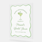 「マルグス＆マリモニー」 ブライダルシャワーのウェルカムサイン アクリルサイン (傾斜)