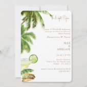 マルグリータとタコス 前夜 パームツリー 招待状 (正面)