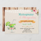 マルグリータとモノグラムのパーティー招待状 招待状 (正面/裏面)