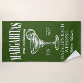 マルグリータと結婚式　パーソナライズド　バチェロレッテ ビーチタオル (正面)