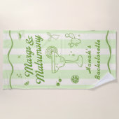 マルグリータをテーマにした独身最後の女友達パーティー ビーチタオル (正面)