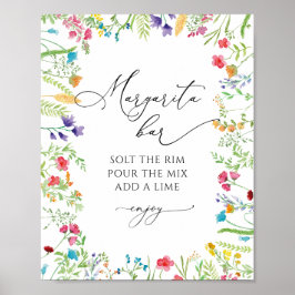 マルグリータバー ワイルドフラワー ブライダルシャワーポスター ポスター