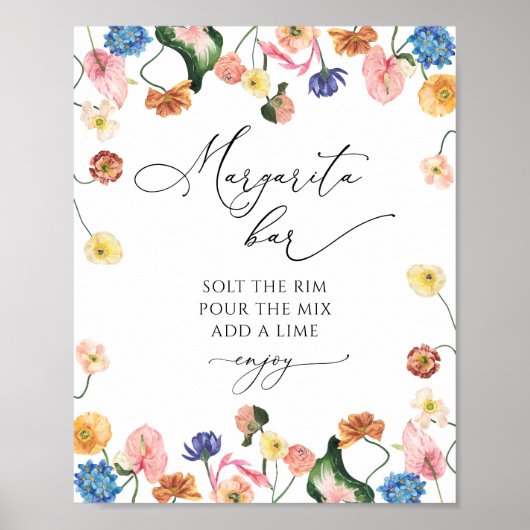 マルグリータバー 花のウェディングシャワーポスター ポスター (正面)